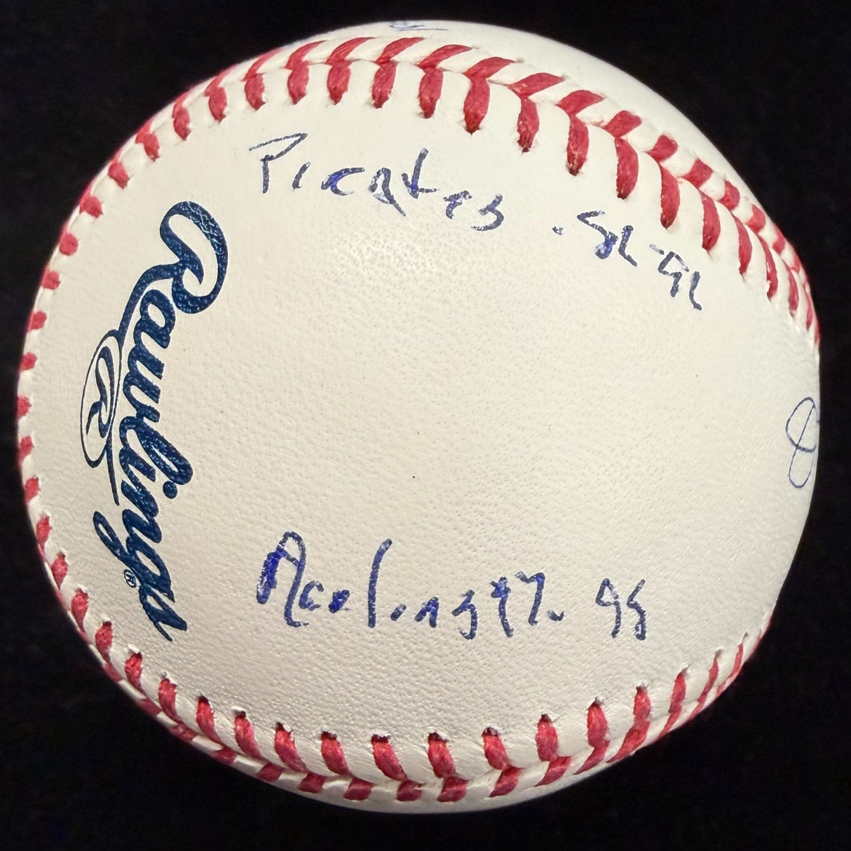 Jim Leyland Full Name HOF 24 Signed Stat Baseball Beckett Witness Holo PSA