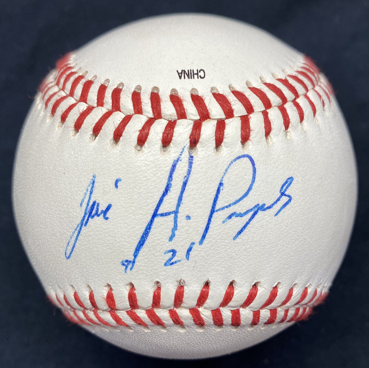 Albert Pujols Signed Minor League Pre Rookie Signature Baseball JSA LOA