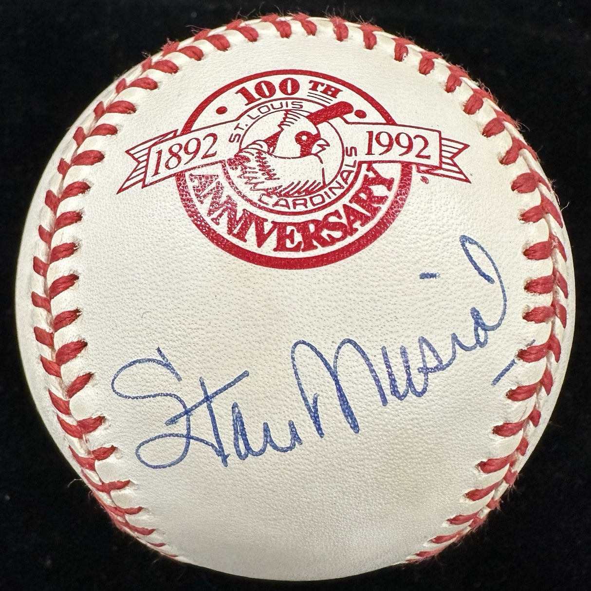Stan Musial Signed Cardinals 100th Anniversary Logo Baseball JSA