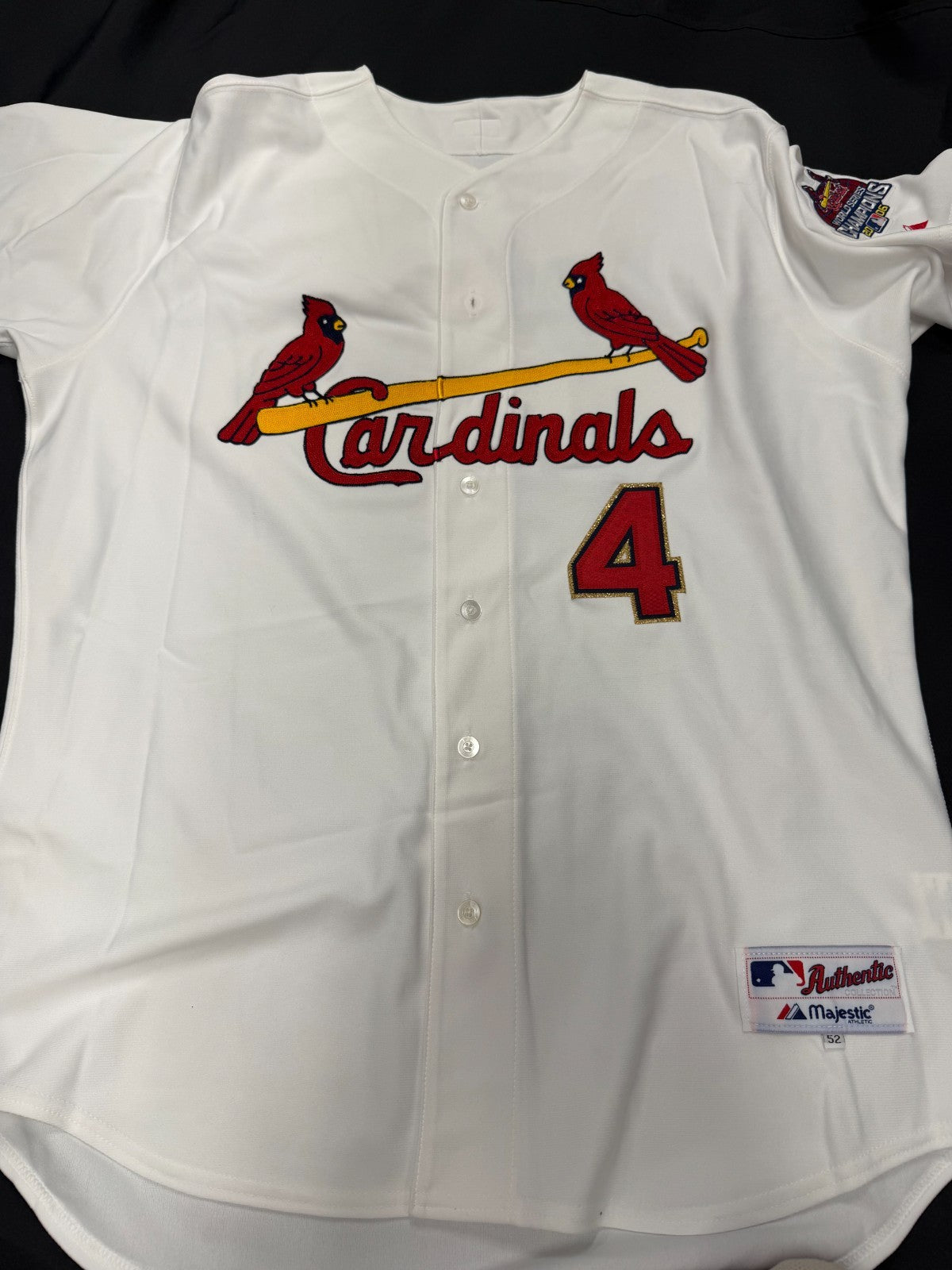 Yadier Molina Signed Authentic Cardinals 07 Ring Ceremony Opening Day Jersey BAS