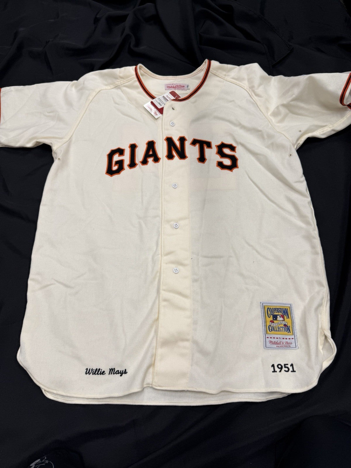Willie Mays Signed Authentic New York Giants M&N Jersey PSA/DNA LOA