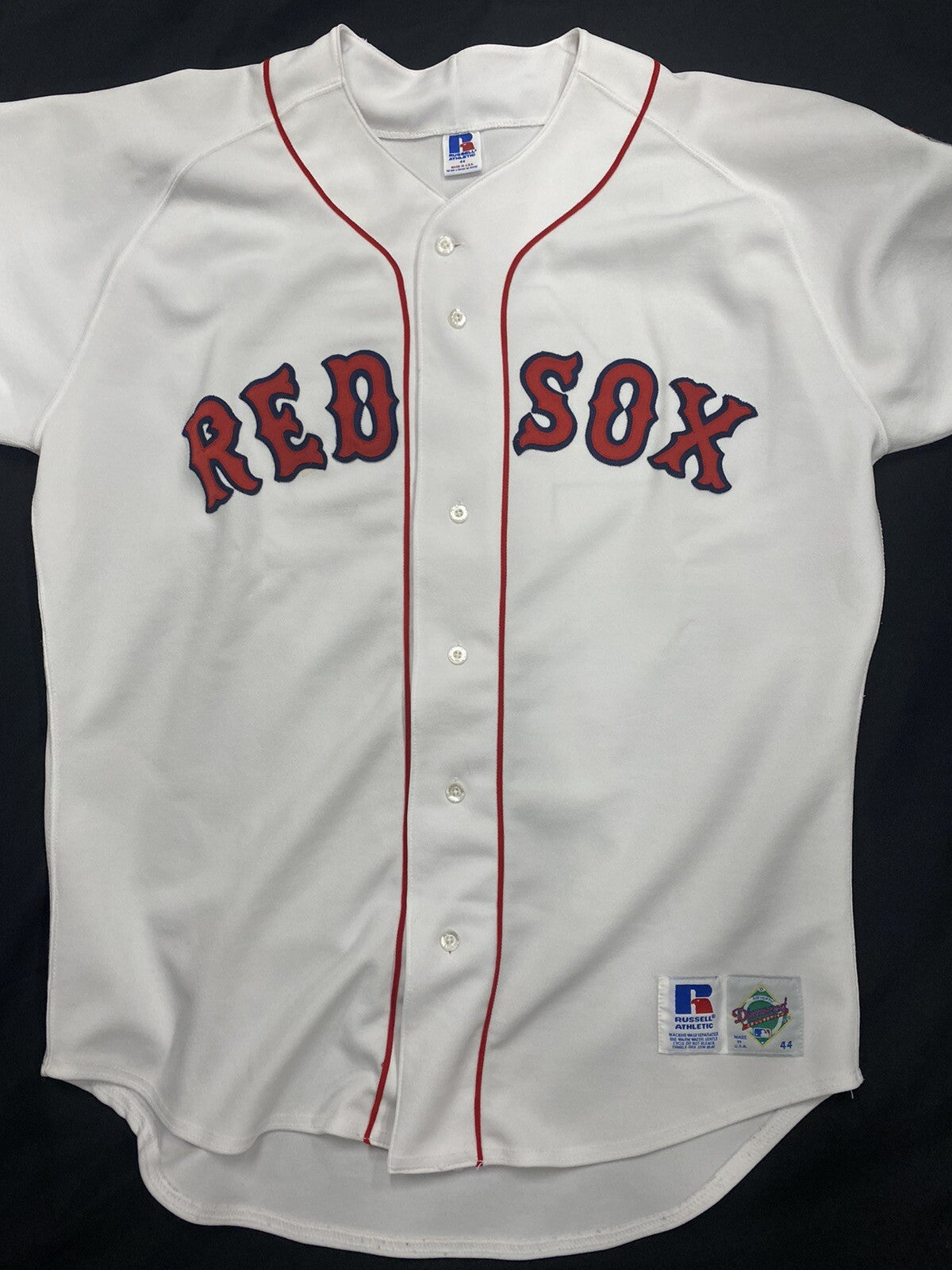 Pedro Martinez Signed Authentic Russell Red Sox Stat Jersey PSA Witness