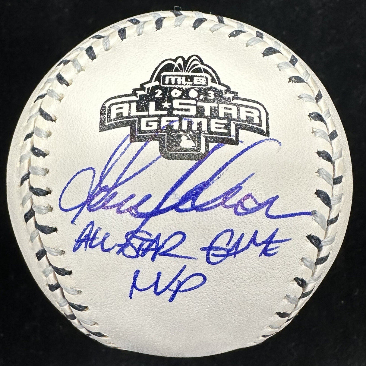 Garrett Anderson 2003 ASG MVP Signed 03 All Star Game Logo Baseball PSA/DNA