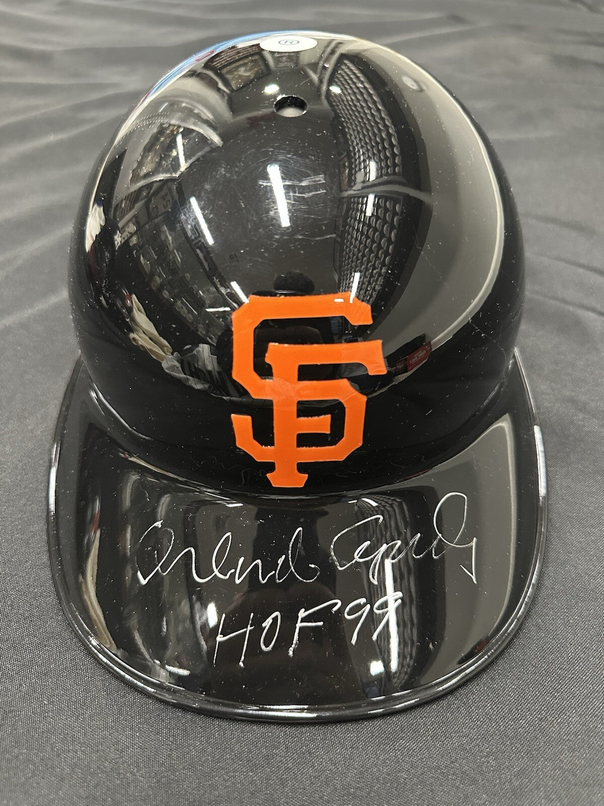 Orlando Cepeda HOF 99 Signed Authentic Giants Batting Helmet JSA