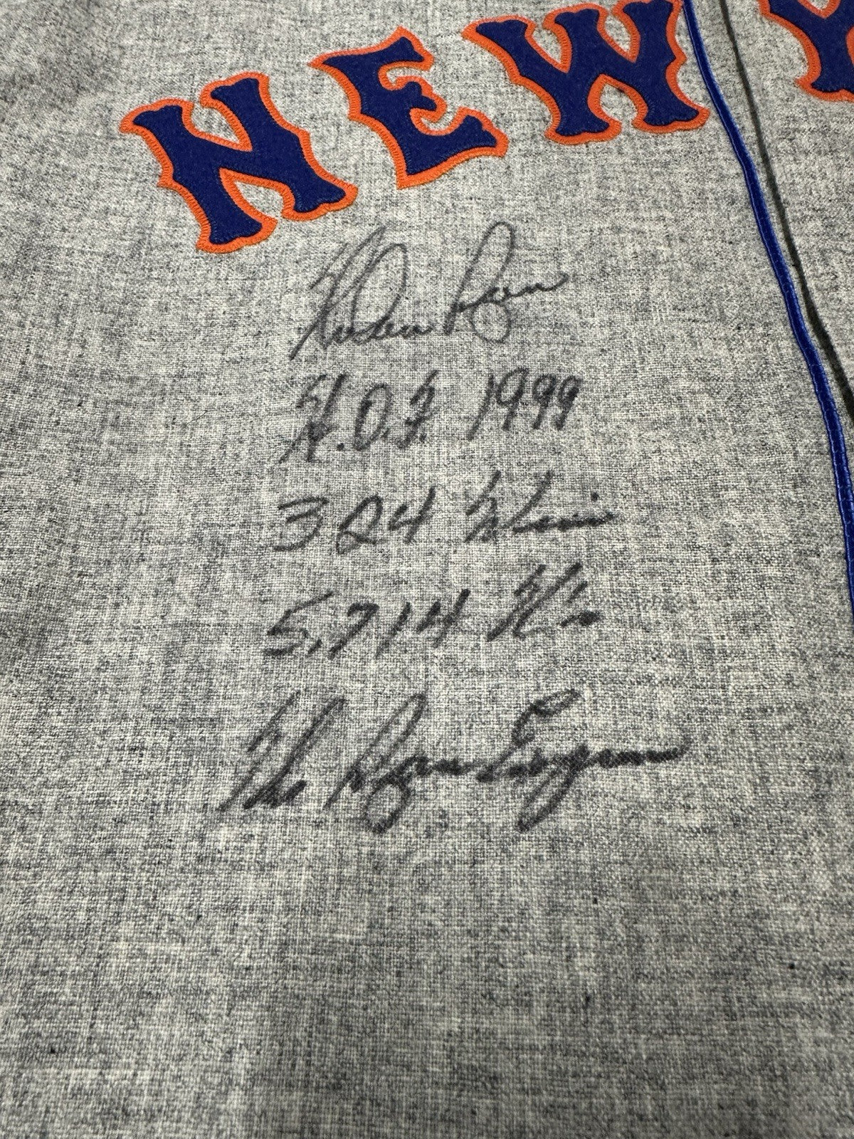 Nolan Ryan Signed Mets Authentic Mitchell Ness Stat Jersey JSA LOA