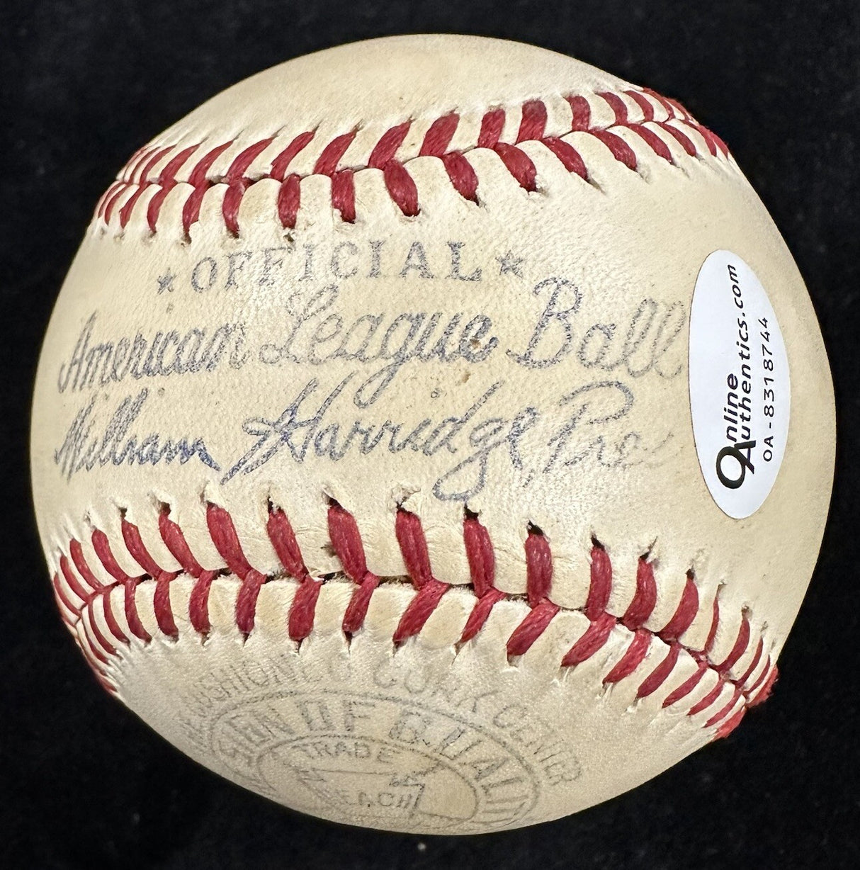 Circa 1941 Joe DiMaggio Single Signed OAL Harridge Baseball PSA/DNA LOA Graded 7