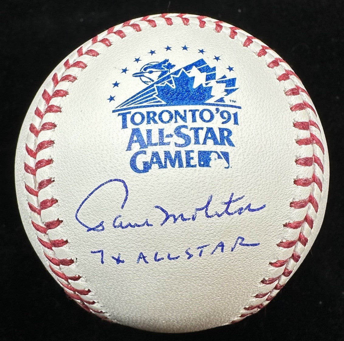 Paul Molitor 7x All Star Signed 1991 ASG Logo Baseball JSA