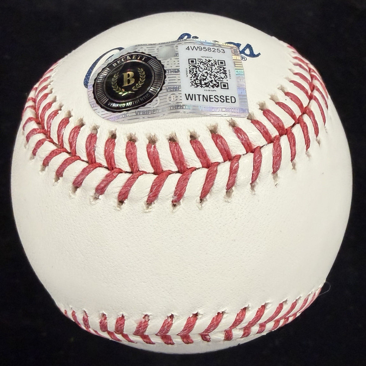 Adrian Beltre HOF 2024 Signed Hall Of Fame Logo Baseball Beckett Witness Holo