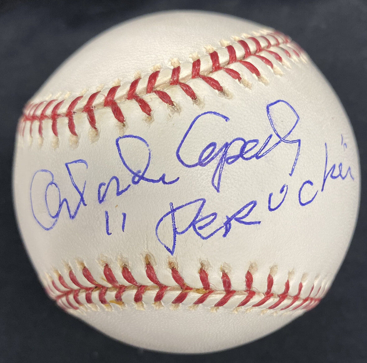 Orlando Cepeda Peruchin Nickname Signed Baseball JSA