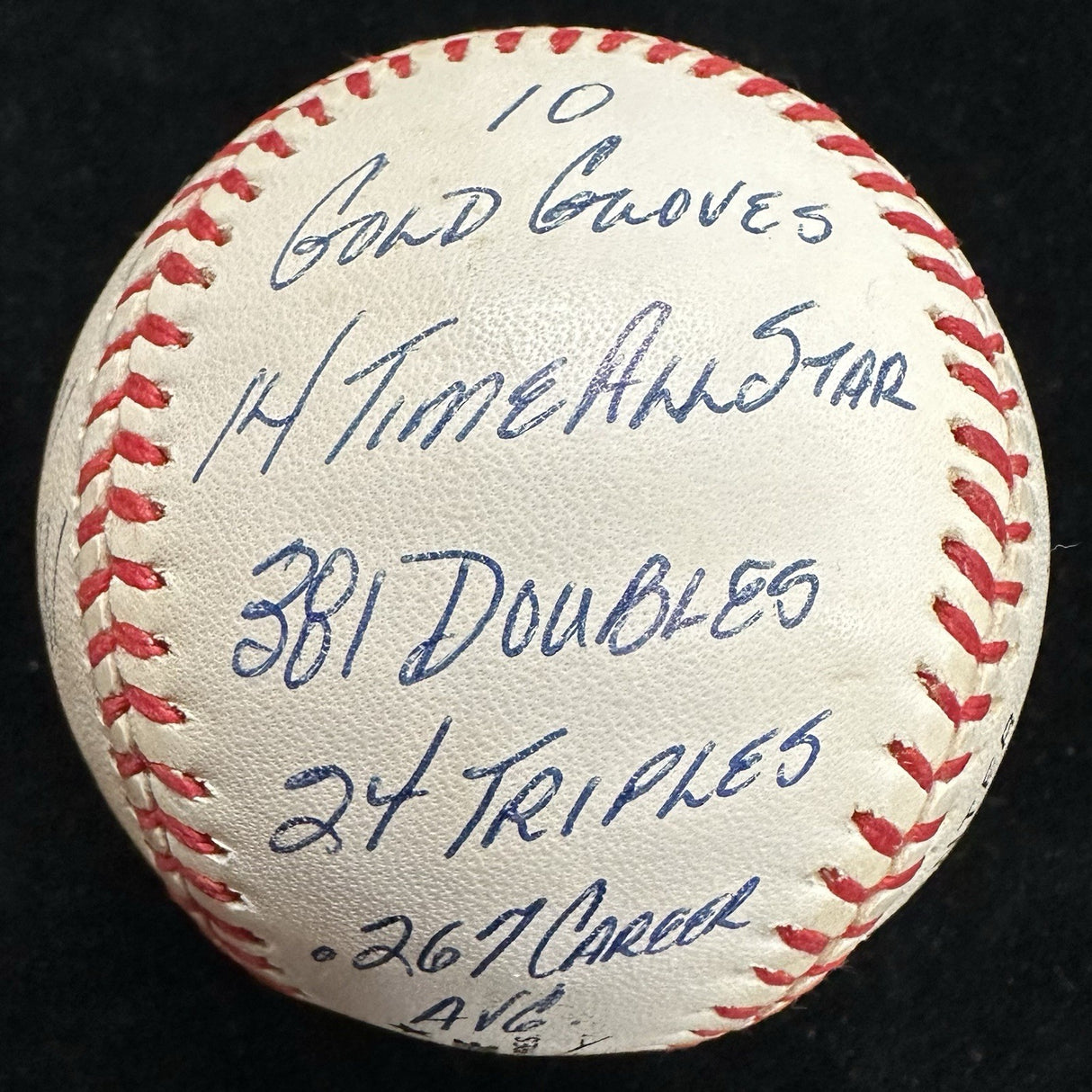 Johnny Bench HOF 89 MVP ROY Signed RJ Stat Baseball Reggie Jackson Holo