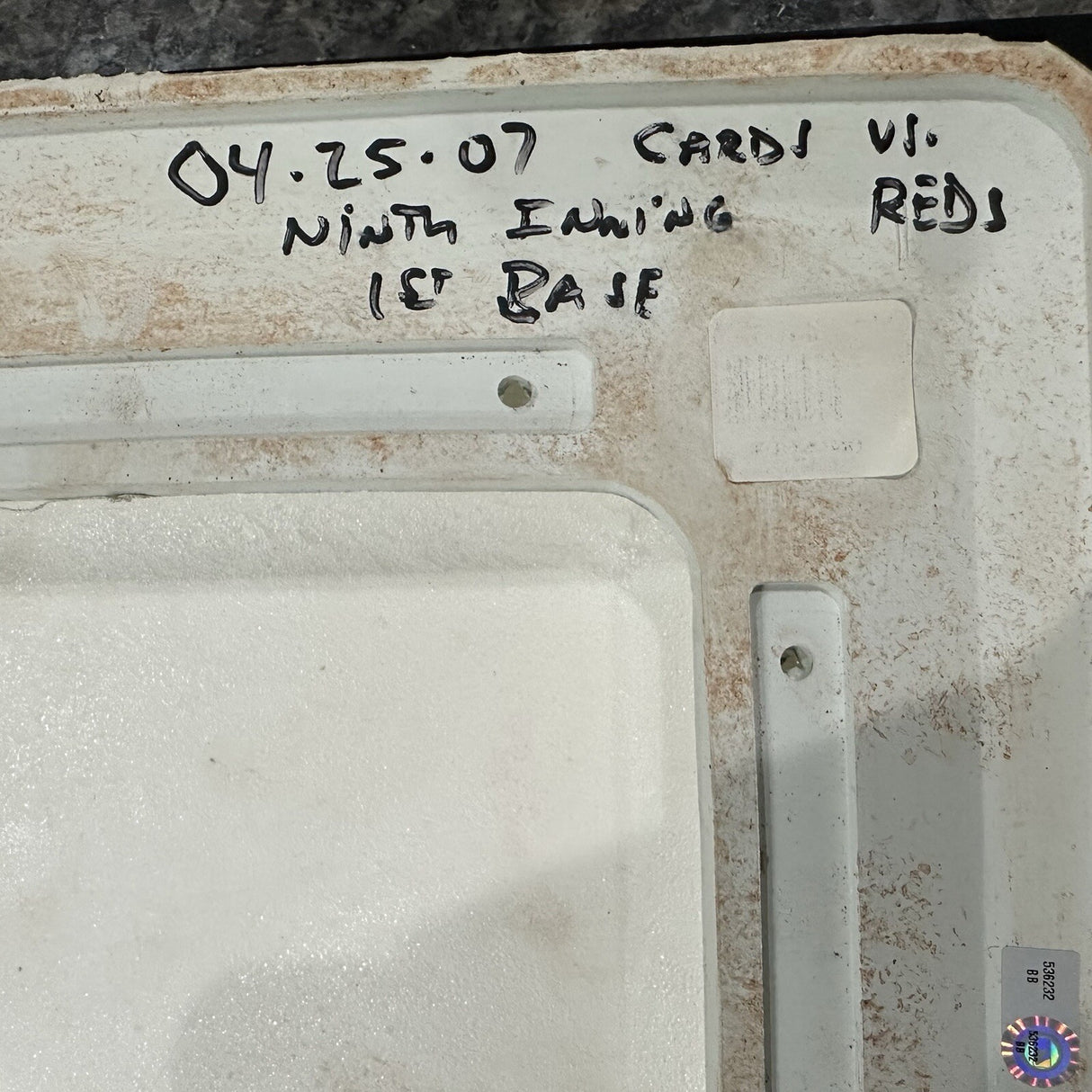 St. Louis Cardinals 2007 Game Used 1st Base MLB Holo Pujols World Series Champs