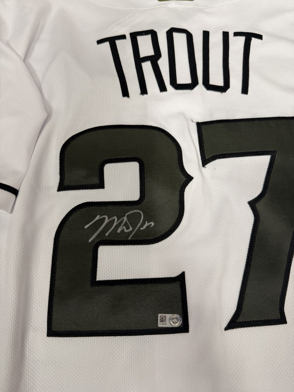 Mike Trout Signed Authentic Memorial Day Angels Jersey MLB Holo