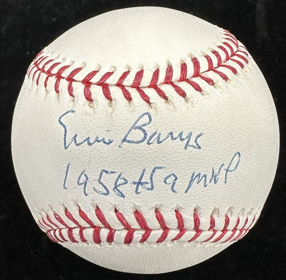 Ernie Banks 58, 59 NL MVP Signed Baseball PSA/DNA