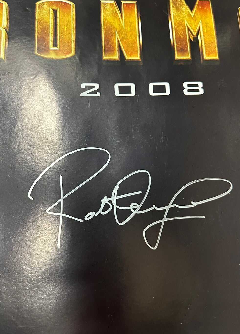 Robert Downey Jr. Signed 30x40 Iron Man British Quad Poster SWAU Holo