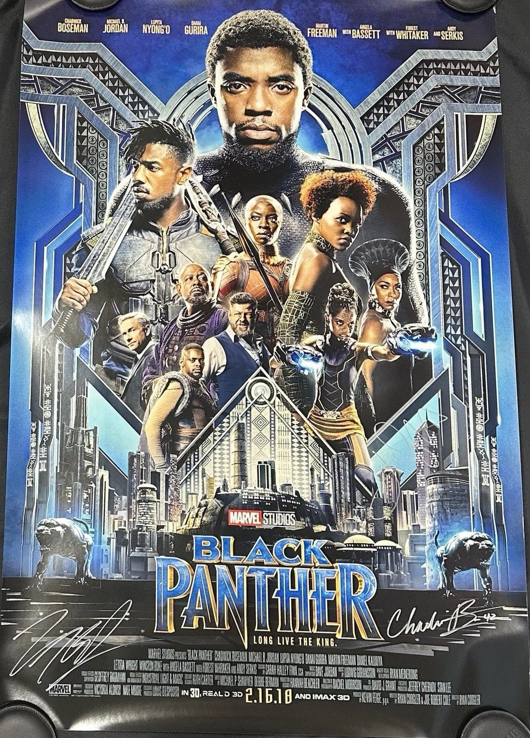 Chadwick Boseman Signed Black Panther Original DS 27x40 Poster SWAU PSA LOA