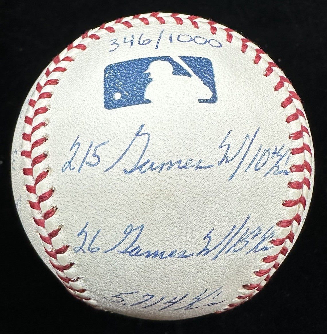 Nolan Ryan HOF 99 Signed Reggie Jackson Stat Baseball RJ Hologram