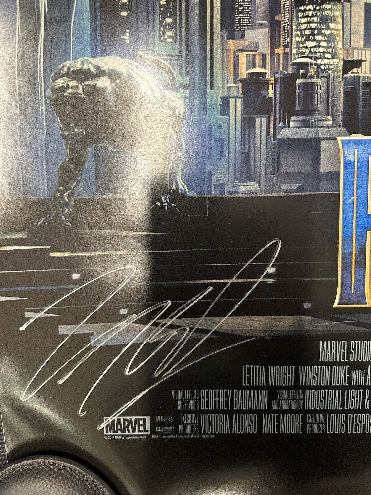 Chadwick Boseman Signed Black Panther Original DS 27x40 Poster SWAU PSA LOA