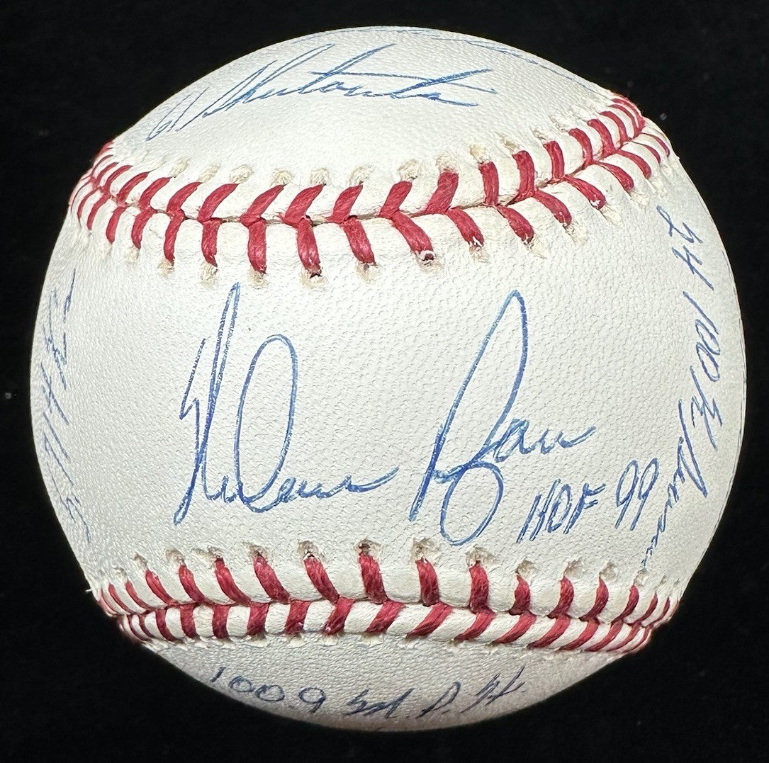 Nolan Ryan HOF 99 Signed Reggie Jackson Stat Baseball RJ Hologram