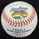 Fergie Jenkins HOF 91 Signed Reggie Jackson RJ Stat Baseball COMPLETE