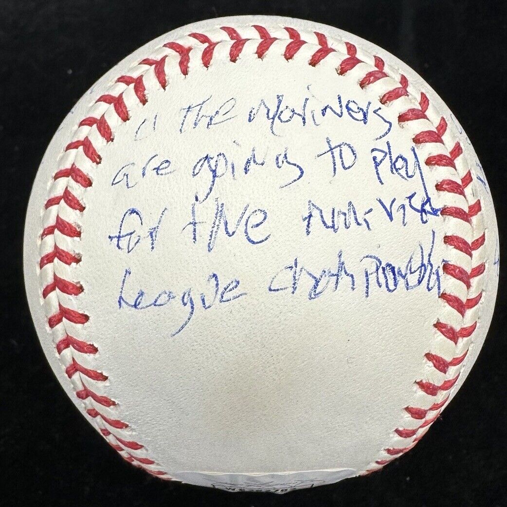 Edgar Martinez The Double 1995 ALDS Signed Story Stat Baseball JSA Witness