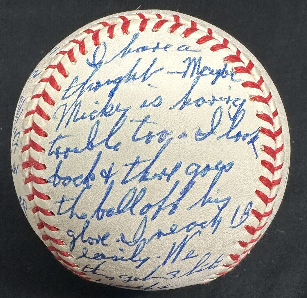 Tommy Heinrich 1941 World Series Game 4 Signed Story Baseball JSA