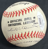 Ken & Bob Forsch Dual Signed No Hitter Date Signed Baseball JSA