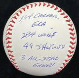 Fergie Jenkins HOF 91 Signed Reggie Jackson RJ Stat Baseball COMPLETE