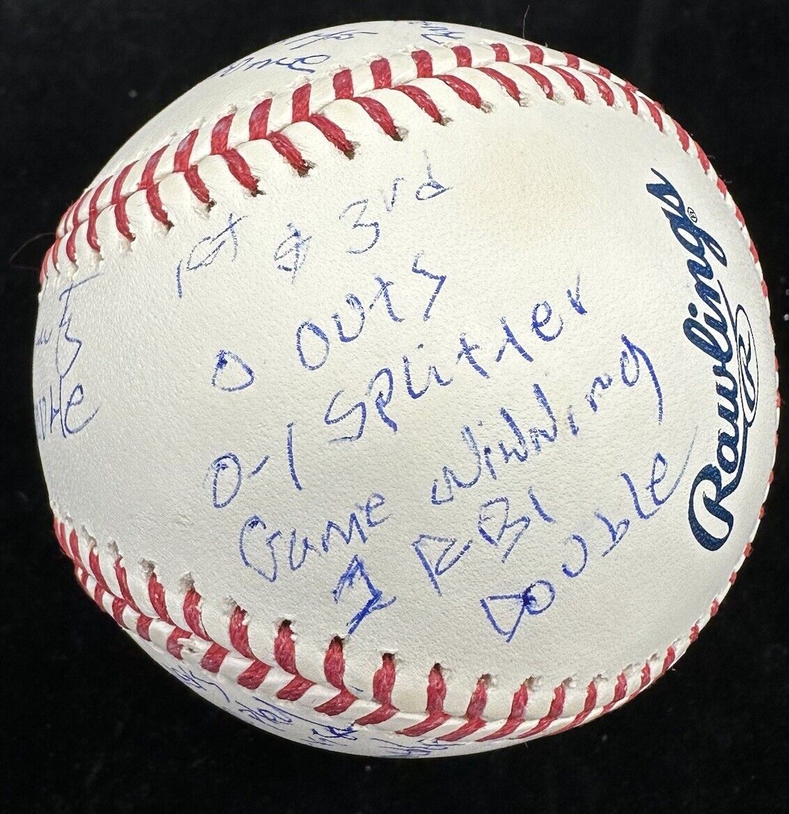 Edgar Martinez The Double 1995 ALDS Signed Story Stat Baseball JSA Witness