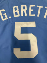 George Brett HOF 99 + Stats Signed Authentic Mitchell Ness Royals Jersey JSA Wit