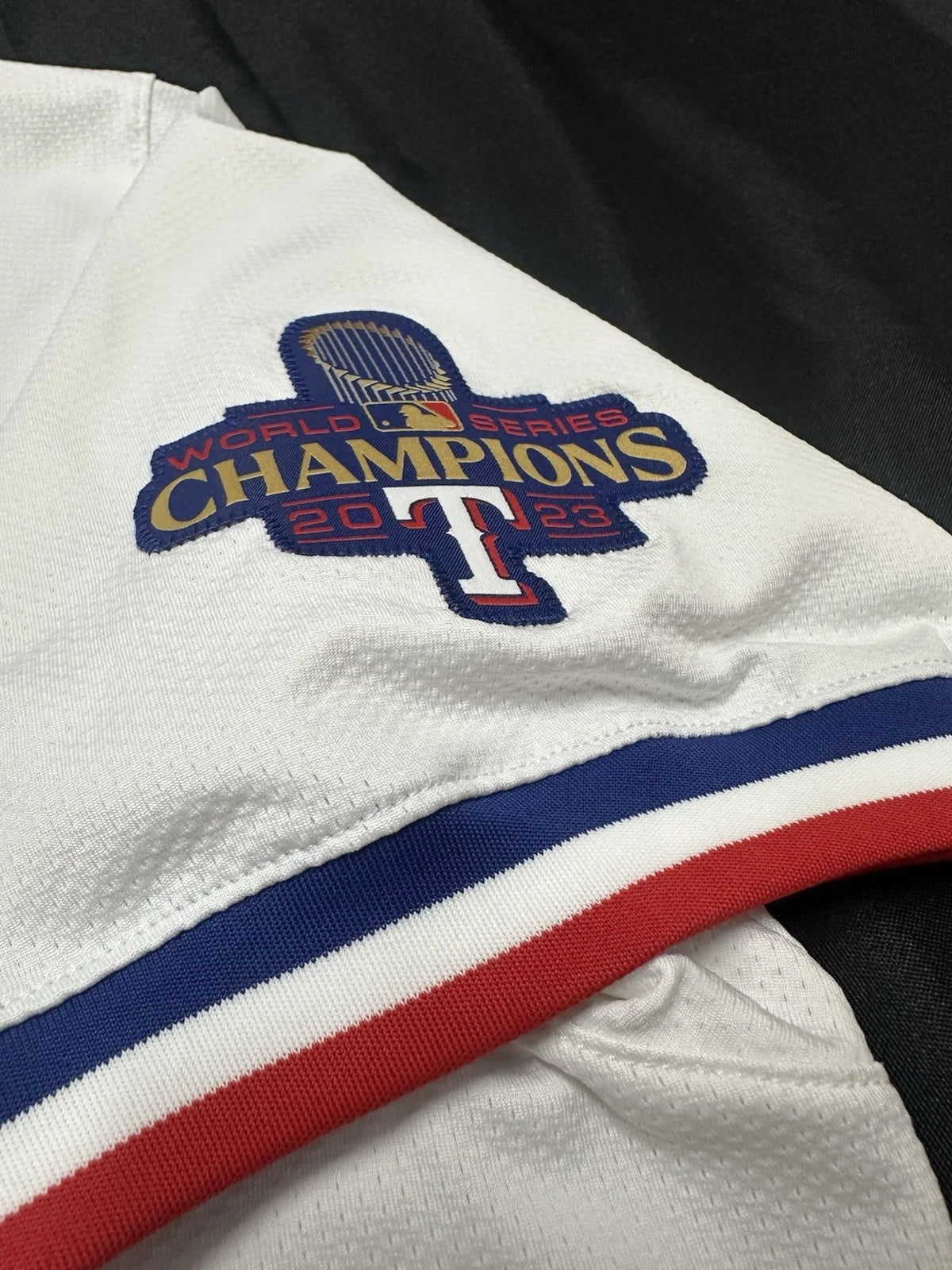 Corey Seager 23 WS MVP Signed Rangers Authentic Gold World Series Champs Jersey