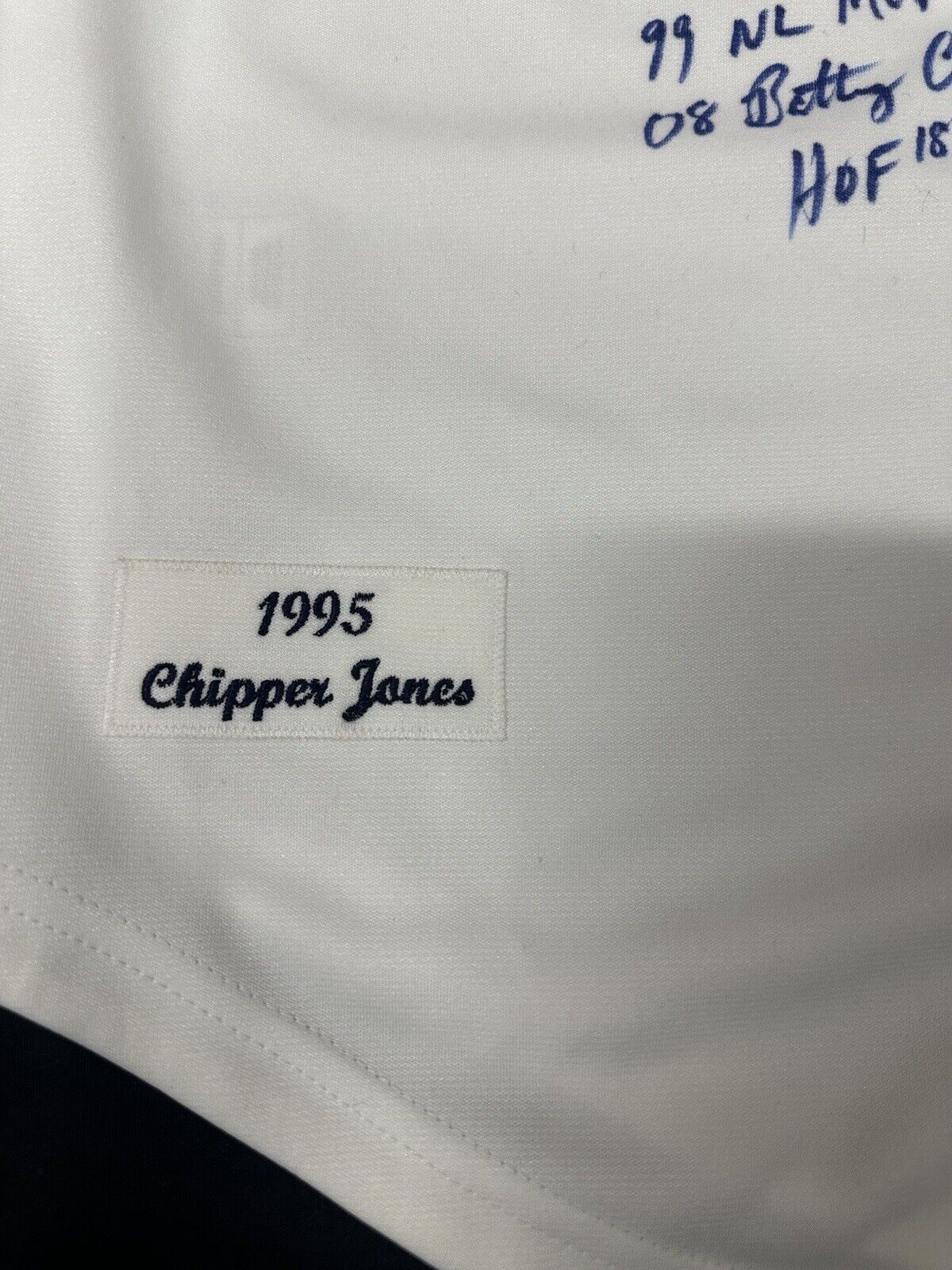 Chipper Jones HOF 99 MVP Signed Atlanta Braves Auth Mitchell Ness Jersey JSA