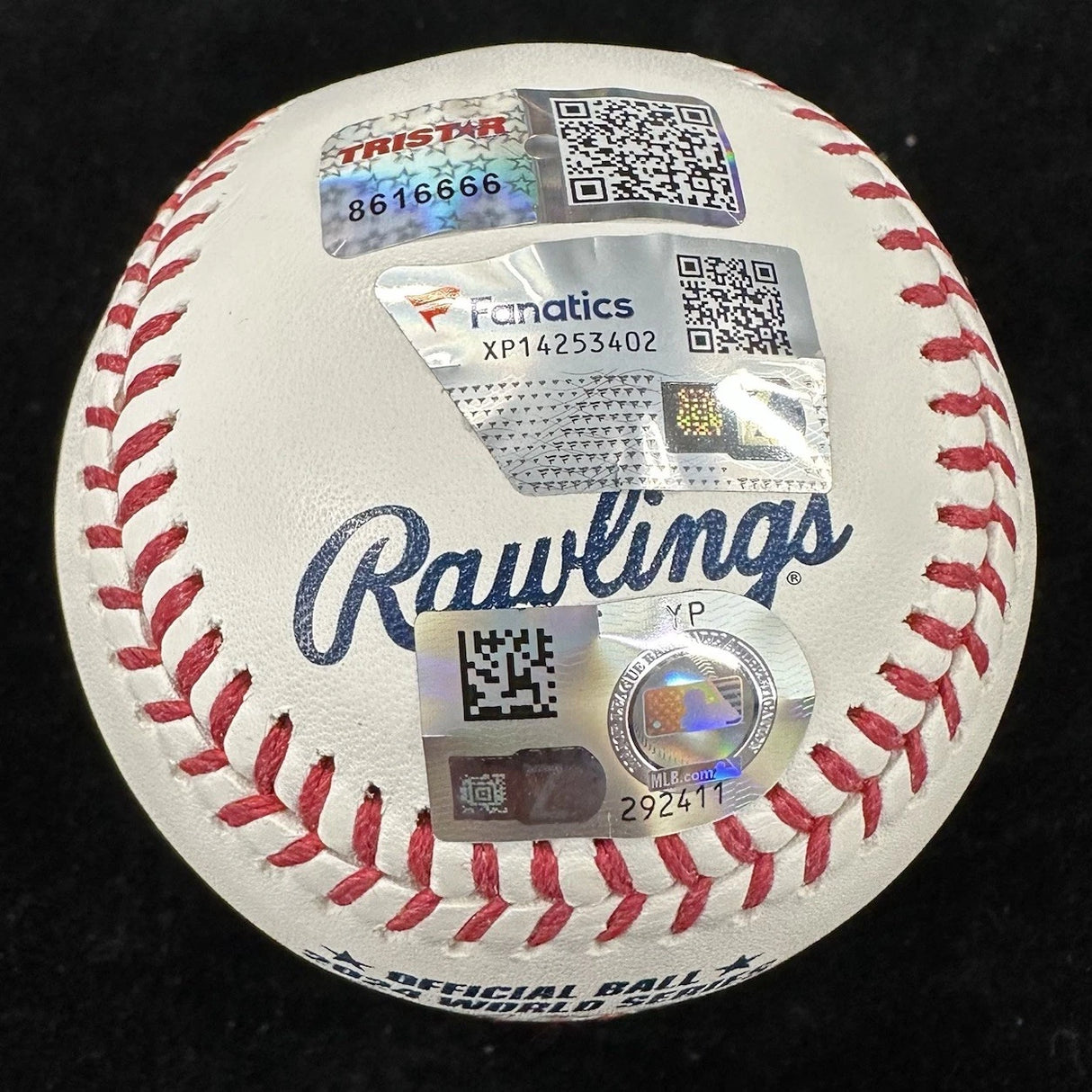 Aaron Judge Tommy Edman 2024 World Series Game 5 E8 Signed Baseball MLB Holo