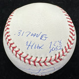 Frank Thomas 1993, 1994 AL MVP Signed Stat Baseball Set JSA Witness