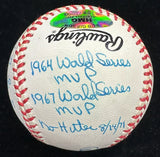 Bob Gibson HOF 81 Signed MVP CY Stat Baseball HMG Holo