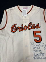 Brooks Robinson Signed Authentic Mitchell Ness Orioles Stat Jersey PSA