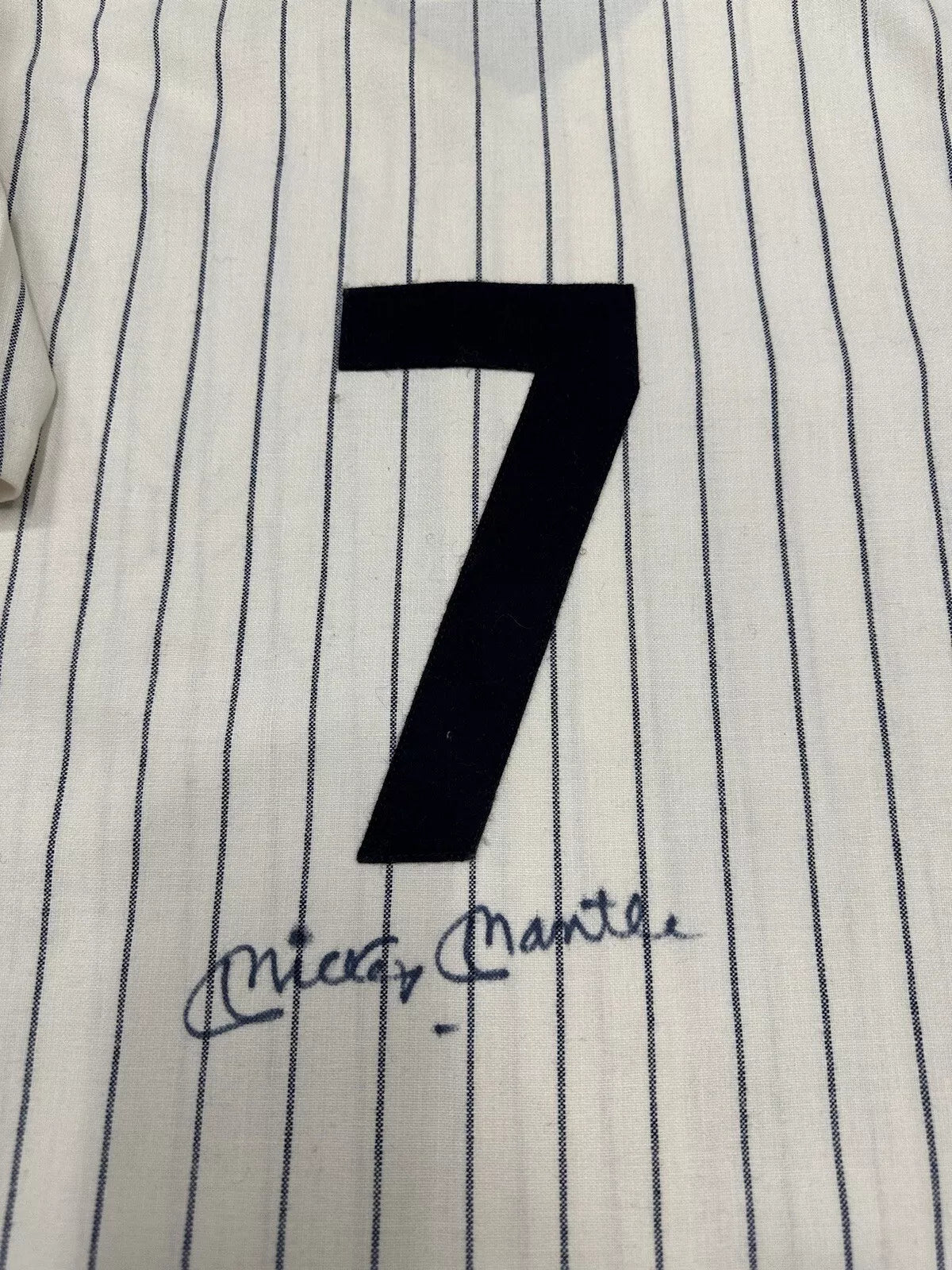 Mickey Mantle No 6 & 7 Signed Authentic Mitchell Ness Yankees Jersey Set JSA UDA