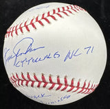 Fergie Jenkins 1971 NL CY Signed Stat Baseball JSA