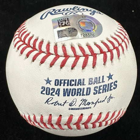 Freddie Freeman Signed 2024 World Series Logo Baseball MLB Holo