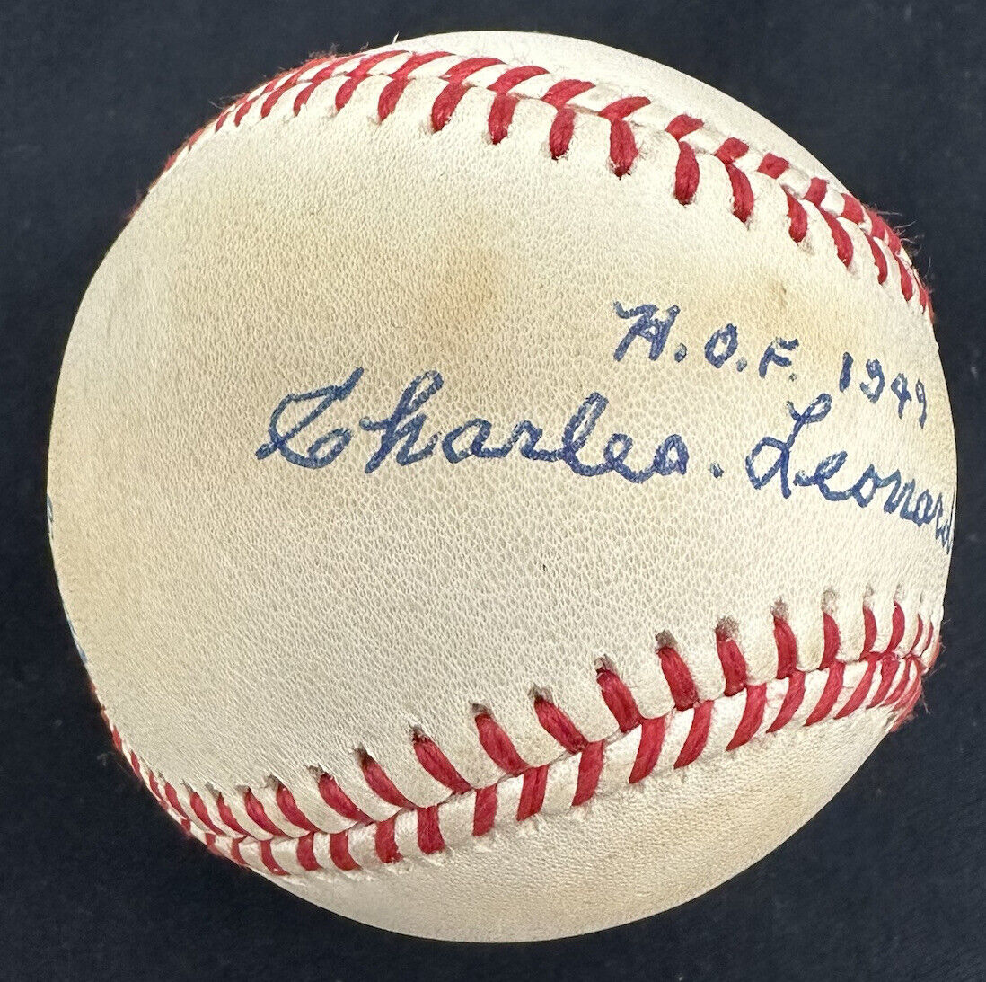 Charles Leonard Chas Gehringer HOF 1949 Full Name Signed Baseball JSA