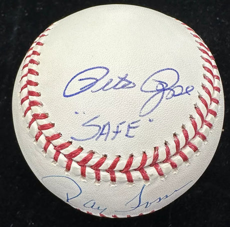 Ray Fosse Pete Rose Dual Signed 1970 ASG Baseball JSA