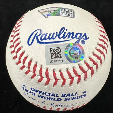 Dave Parker 79 WSC Signed 1979 World Series Logo Baseball MLB Holo Fanatics Holo
