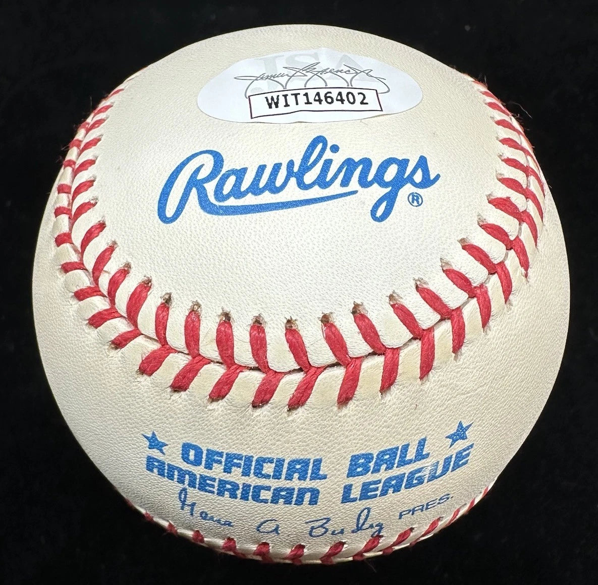 Rickey Henderson HOF 2009 Hits SB Signed Jackie Robinson Logo Baseball JSA