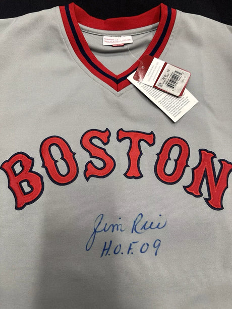 Jim Rice HOF 2009 Signed Authentic Red Sox Mitchell Ness Jersey MLB Holo