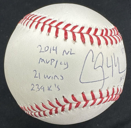 Clayton Kershaw 2014 NL MVP/CY Signed Stat No Hitter Baseball MLB Holo