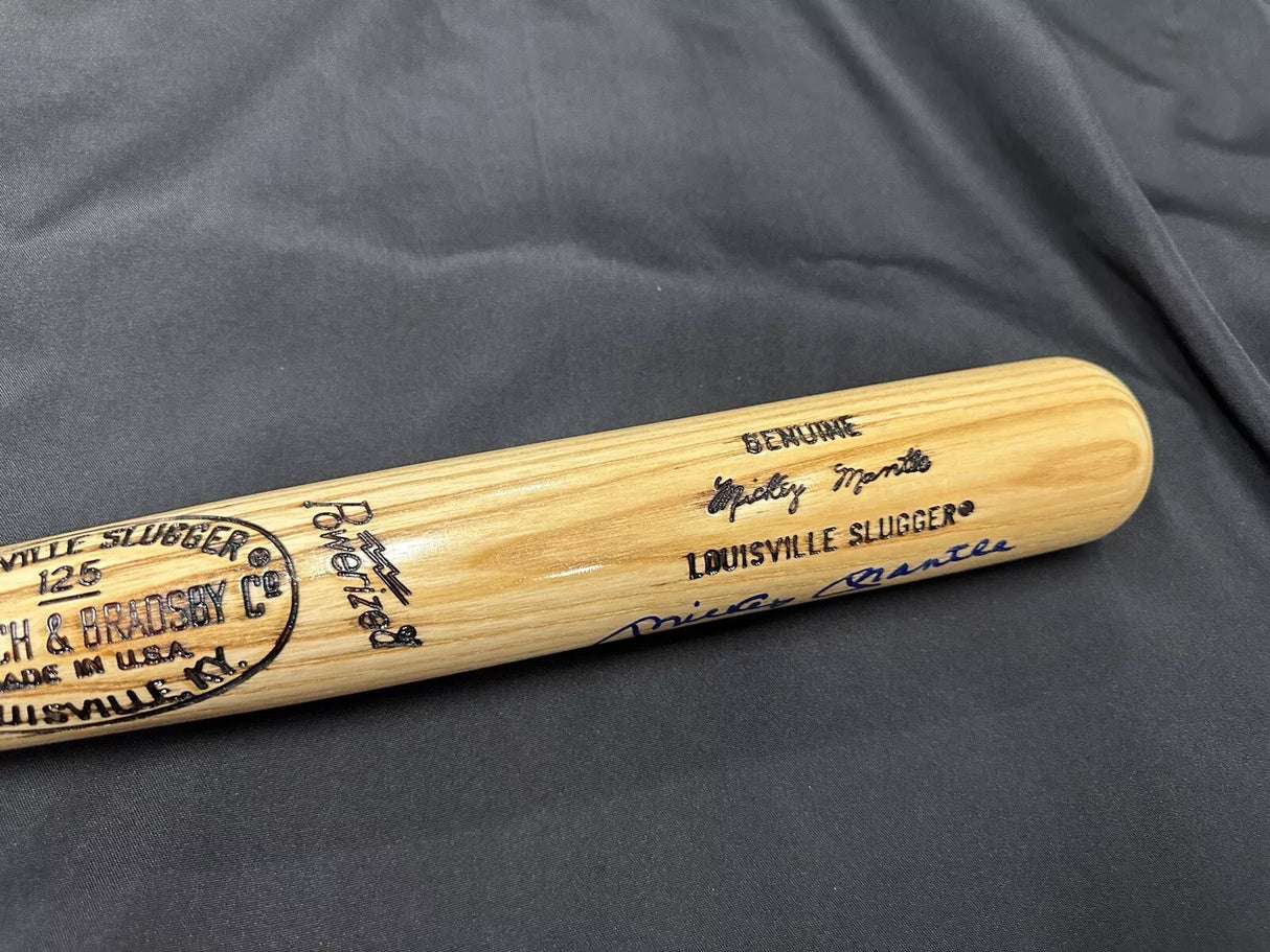 Mickey Mantle No. 7 Signed Authentic Game Model Louisville Slugger Bat UDA PSA