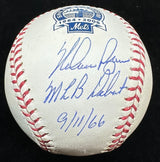 Nolan Ryan MLB Debut Signed Shea Stadium Logo Baseball Ryan Foundation Holo