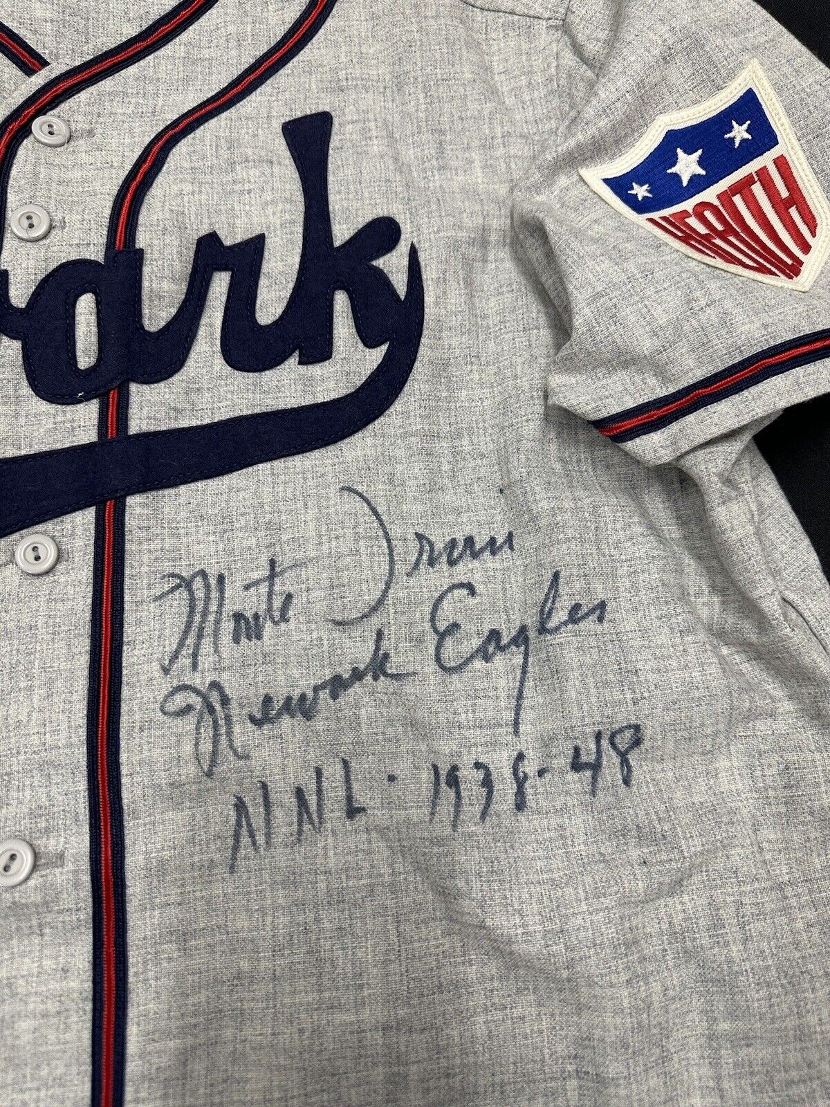 Monte Irvin Newark Eagles Signed Authentic Mitchell Ness Jersey JSA