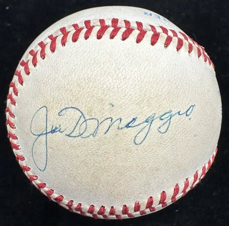 Joe DiMaggio Mickey Mantle Dual Signed Baseball JSA LOA