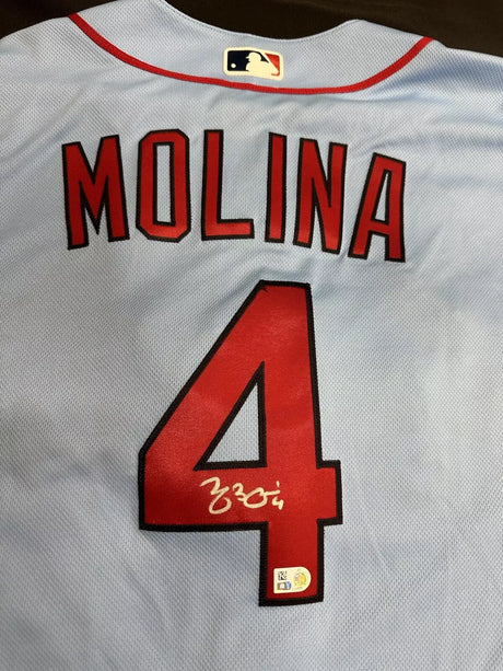 Yadier Molina Signed Authentic Blue Alternate Nike Cardinals Jersey MLB Holo