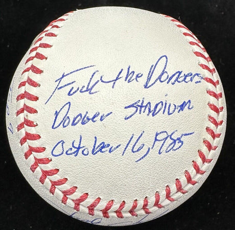 Jack Clark 1985 NLCS Game 6 Signed Story Stat Baseball Beckett Witness Holo